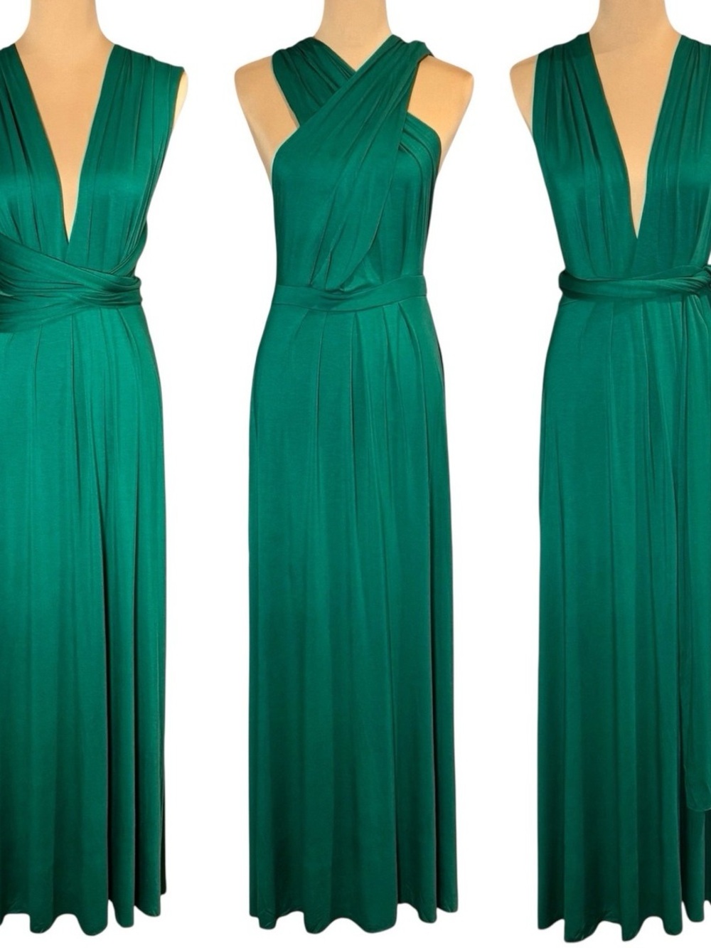 Tart Collections Emerald Green Convertible Maxi Dress M Homecoming